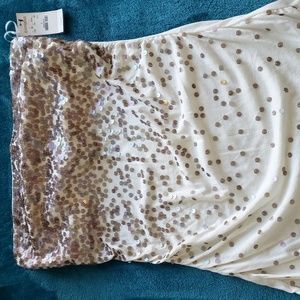 Express sequin strapless top